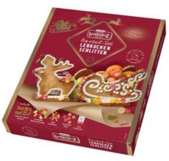 Lambertz Lebkuchen-Schlitten Bastel-Set 828g