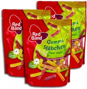 Red Band Gummi Stäbchen super sauer 200g