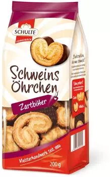 Schulte Schweinsöhrchen Zartbitter 200g