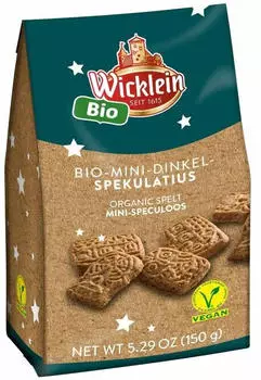 Wicklein Bio Mini-Dinkel-Spekulatius vegan 150g