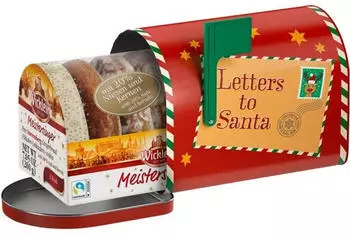 Wicklein Feine Nürnberger Oblaten-Lebkuchen Briefkasten-Dose 200g