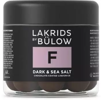 Lakrids by Bülow F Dark & Sea Salt 115g