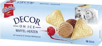 De Beukelaer Decor on Ice Waffel-Herzen 16er