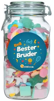 World of Sweets Bunter Mix 'Bester Bruder' im Glas 1,1kg