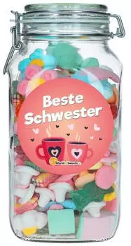 World of Sweets Bunter Mix 'Beste Schwester' im Glas 1,1kg