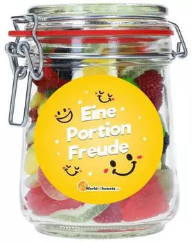 World of Sweets Obstsalat 'Eine Portion Freude' im Glas 500g