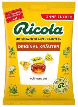 Ricola Original Kr&auml;uter ohne Zucker 75g