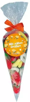 World of Sweets Obstsalat 'Mit süßen Grüßen' Spitztüte 400g