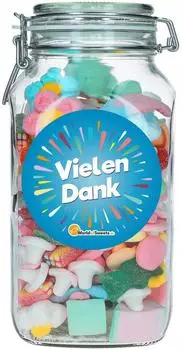 World of Sweets Bunter Mix 'Vielen Dank!' im Glas 1,1kg
