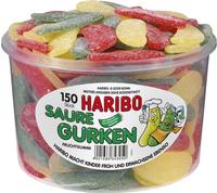 HARIBO Saure Gurken Fruchtgummi Dose, 2er Pack (2 x 1350g)