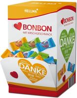 "HELLMA Herz-Bonbons "DANKE", im Displaykarton"