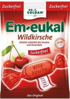 Soldan Em-eukal Wildkirsche zuckerfrei Bonbons (75 g)