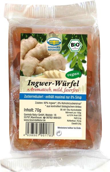 Govinda Ingwer-Würfel (70 g)
