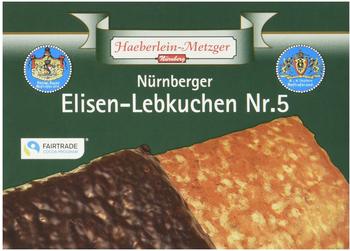 Haeberlein-Metzger Nürnberger Elisen-Lebkuchen Nr. 5 (175 g)