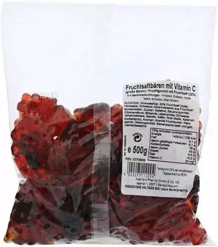 Alpenland Medica Fruchtsaftbärchen rote grosse Bären (500 g)