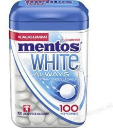 Mentos Always White Kaugummi-Dragees zuckerfrei (100 Dragees)
