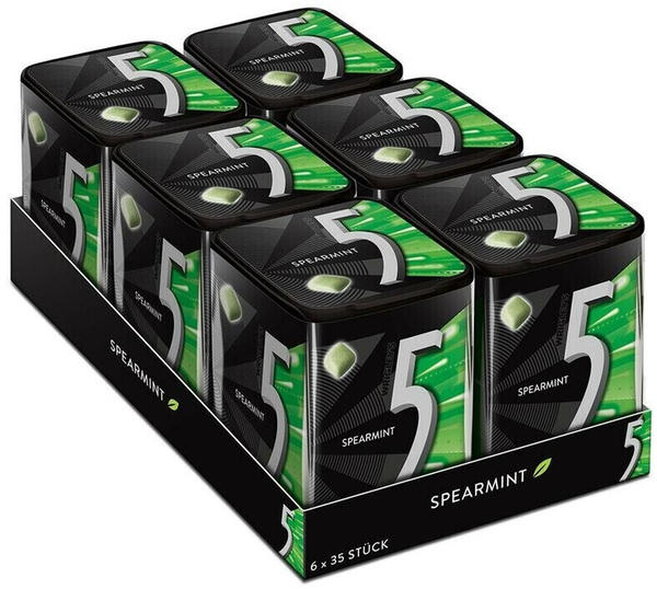 Wrigley's 5 Gum Spearmint Cubes (6 x 35 Kaugummidragées)