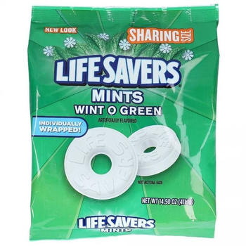 Wrigley's Life Savers Mints Wint O Green Pastillen (411,1g)