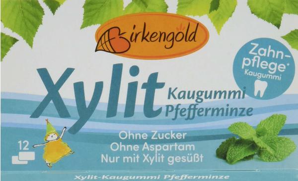 Birkengold Xylit Kaugummi Pfefferminze (12 Stk.)