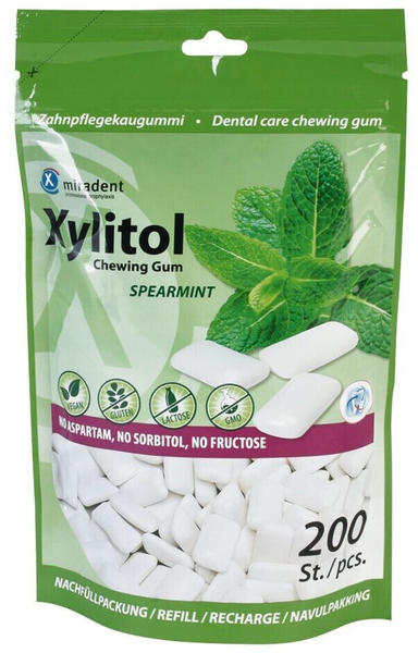 Miradent Xylitol Chewing Gum Spearmint Refill (200 Stk.)