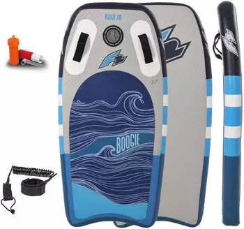 F2 Inflatable Body Board Air 3,7 mit Leash, blau (3.7)