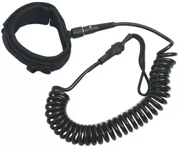 vidaXL SUP-Sicherheitsleine, gerollt, schwarz, 10 Zoll (92205)