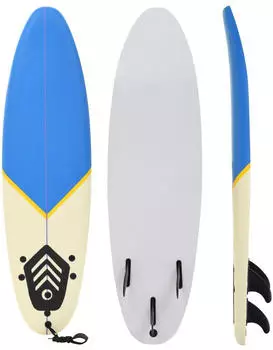 vidaXL Surfboard blue/cream 91687 vidaXL Surfboard blue/cream 91687