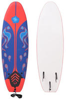 vidaXL Surfbrett Blau und Rot 170 cm