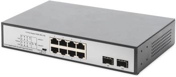 Digitus 8-Port Gigabit PoE Netzwerk-Switch Unmanaged 2 Uplinks (DN-95140)
