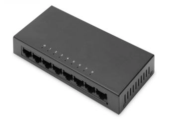 Digitus 8-Port Fast Ethernet Switch Unmanaged 10/100 Mbps RJ45 schwarz (DN-80069)