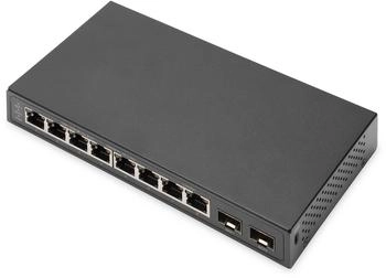 Digitus 8-Port Gigabit + 2 Gigabit SFP Netzwerk Switch Unmanaged schwarz (DN-80067)
