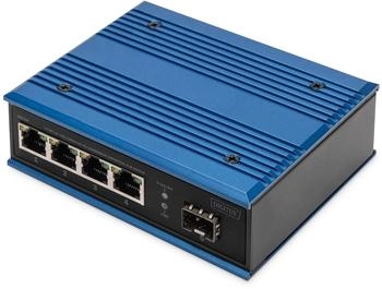 Digitus Industrial 4+1-Port Gigabit Ethernet PoE Switch Unmanaged 4 RJ45 Ports 10/100/1000 Mbit/s 1 SFP Port (DN-651135)