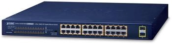 Planet 24-Port 10/100/1000T 802.3at PoE+ Switch mit 2 SFP Ports (GSW-2620HP)