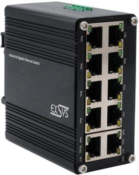 Exsys 10-Port Industrie Gigabit Ethernet Switch (EX-62025)