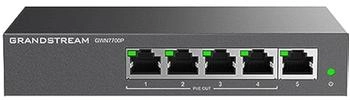 Grandstream 5-Port Unmanaged Switch PoE+ 10/100/1000 Schwarz (GWN7700P)