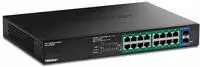 TRENDNET TPE-TG Rackmount Gigabit Smart Switch, 16x RJ-45, 2x SFP, 240W PoE+