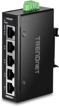 TRENDnet 5-Port Fast Ethernet Mini Switch Industrial DIN-Rail (TI-ELC50)