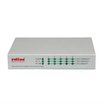 Roline Gigabit Switch 6x RJ45, 1x SFP, WebSmart, Managed (21.14.3523)