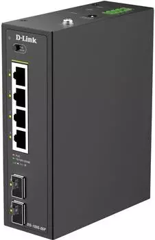 D-Link DIS-100G-06P Industrieller Unmanaged PoE+ Switch, 6-Port Gigabit Ethernet (DIS-100G-06P)