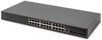 Digitus 24-Port Gigabit Switch 19", Managed, 4x SFP+ Uplink (DN-80223)