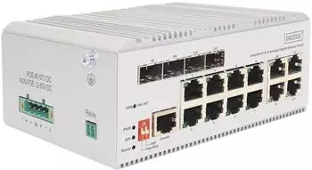 Digitus Industrieller Gigabit Ethernet Switch L2 managed 8+4 SFP Uplink (DN-651145)