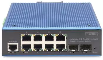 Digitus Industrieller 8+2-Port L2 Managed Gigabit Ethernet Switch (DN-651156)
