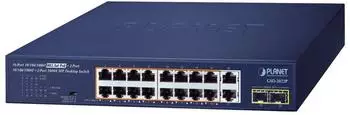 Planet GSD-2022P 16-Port Gigabit PoE+ Switch, unmanaged, 2x SFP (GSD-2022P)