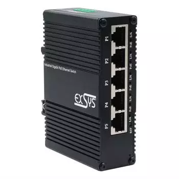 Exsys Switch Mini Industrie 5-Port Gigabit Ethernet PoE+ Web Managed (EX-62030MPOE)