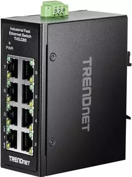 TRENDnet TI-ELC80 Industrieller Mini-Switch Fast Ethernet 8-Port DIN-Rail (TI-ELC80)