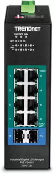 TRENDnet TI-PG102I Managed L2 Gigabit Switch 10-Port PoE+ DIN Rail (TI-PG102I)