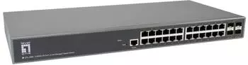 Level One TURING 28-Port Managed L3 Switch 24&times;1G RJ45, 4&times;10G SFP+, 19" Rack (GTL-2885)