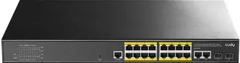 Cudy GS2018PS2 16-Port Gigabit Managed PoE+ Switch, 2x SFP, L2/L3, Rack 1U (GS2018PS2-200W)