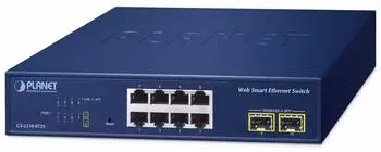 Planet GS-2210-8T2S Web Smart Switch, 8x RJ-45, 2x SFP Gigabit (GS-2210-8T2S)