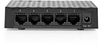 Nedis Gigabit-Netzwerk-Switch 5-Port RJ45 (NSWH5P110BK)